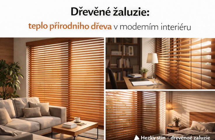 Dřevěné žaluzie – teplo přírodního dřeva v moderním interiéru