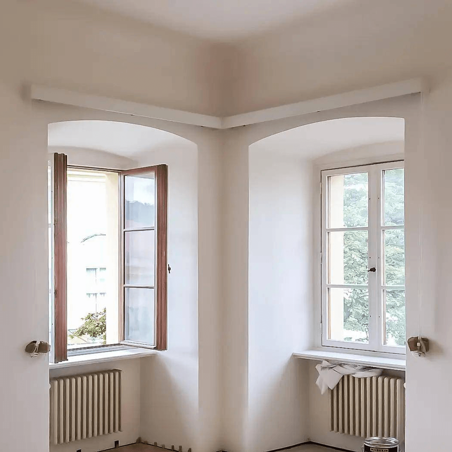 Spouštěcí garnýže ve starém bytě