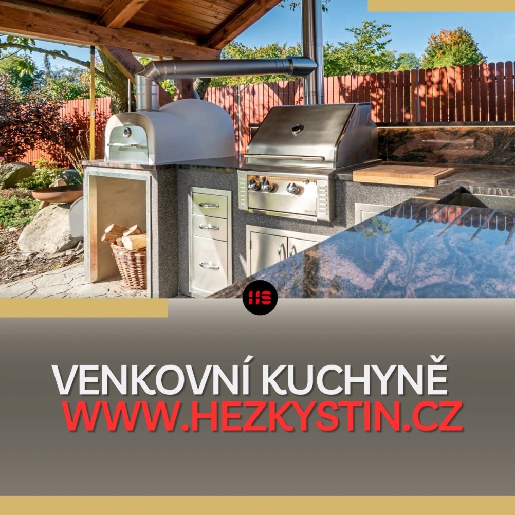 Venkovní kuchyně pod pergolou