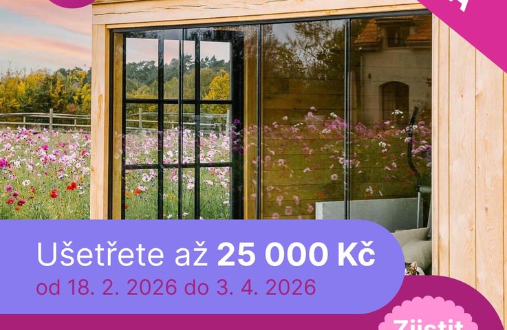 Jedinečná jarní akce sleva od 25 000 na zasklení teras a pergol